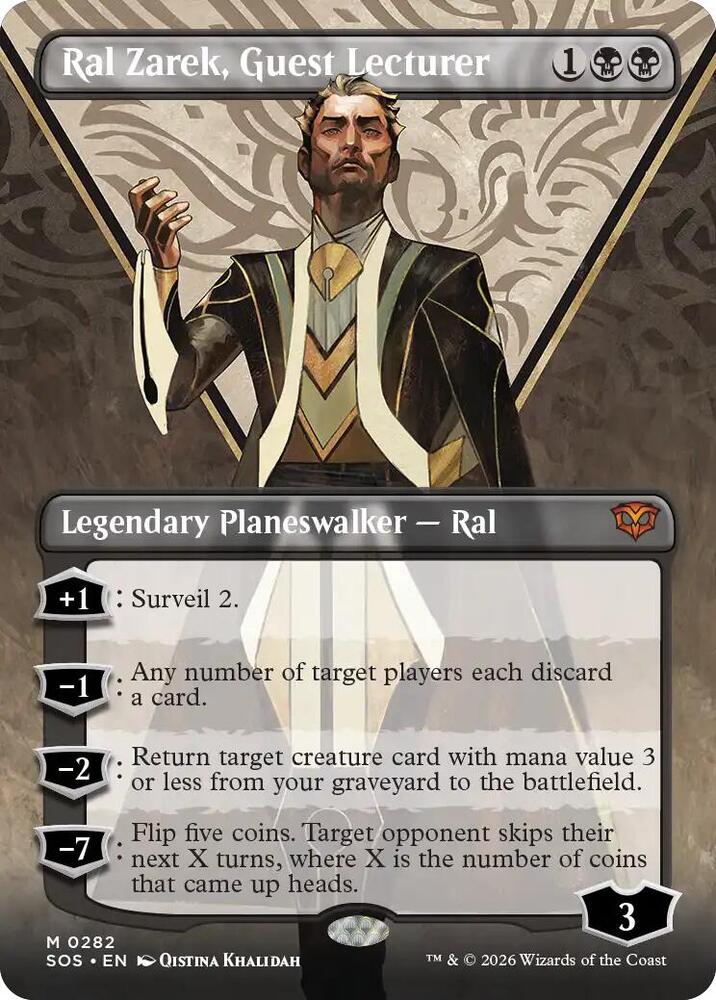 Ral Zarek, Guest Lecturer (Borderless) (SOS)