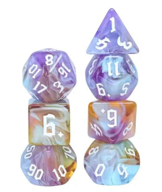 Amethyst Sunset RPG Dice Set