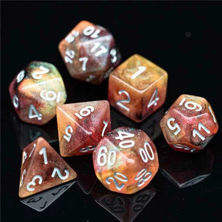 Copper Cosmos RPG Dice Set