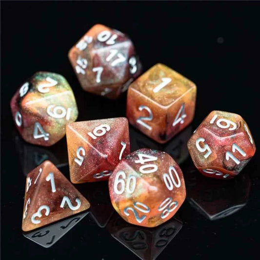 Copper Cosmos RPG Dice Set