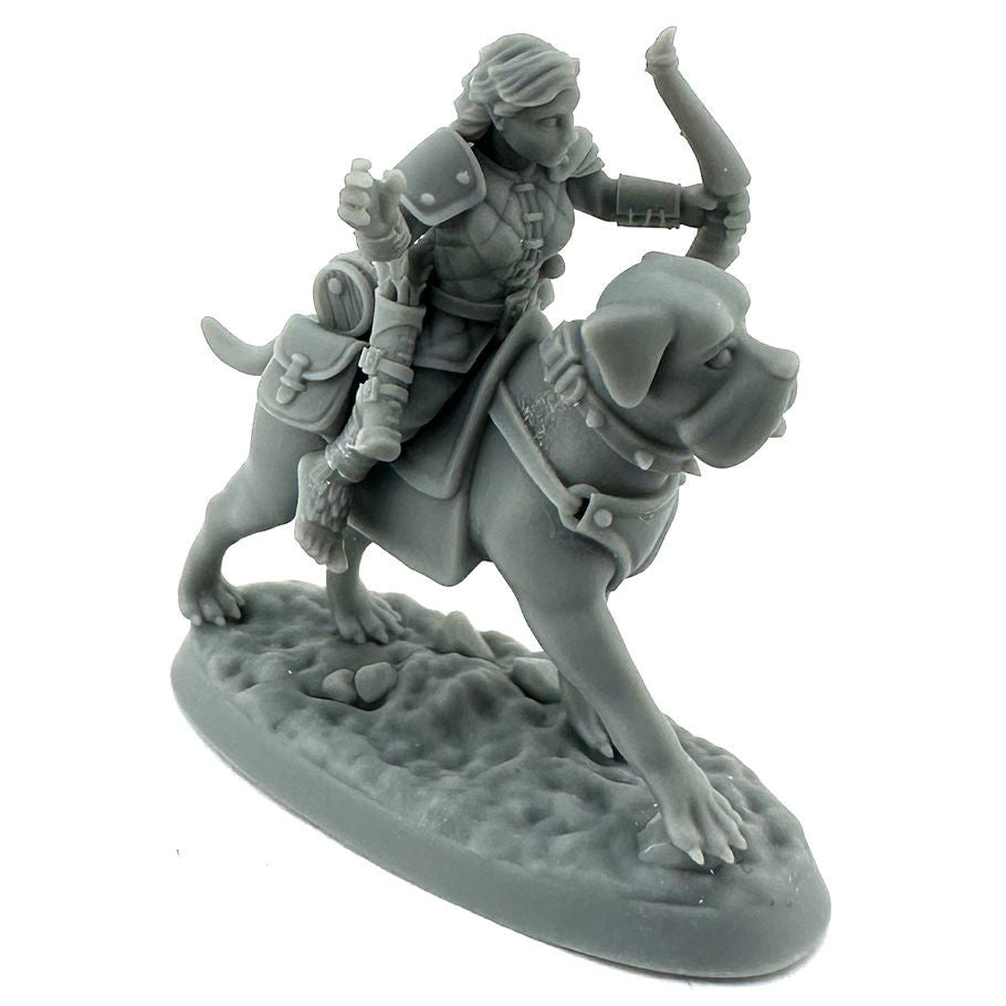 Dungeon Dweller: Halfling on Dog (Female)