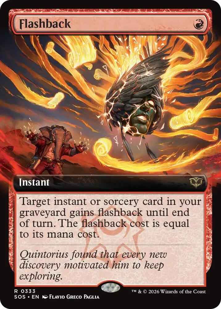 mtg cards in graveyard gain flashback (extended art) Each instant and sorcery MTG: Starter Commander Decks Options:Commander Deck - Scions & Spellcraft (100 Card deck + 2 collector booster Cards) comic_book