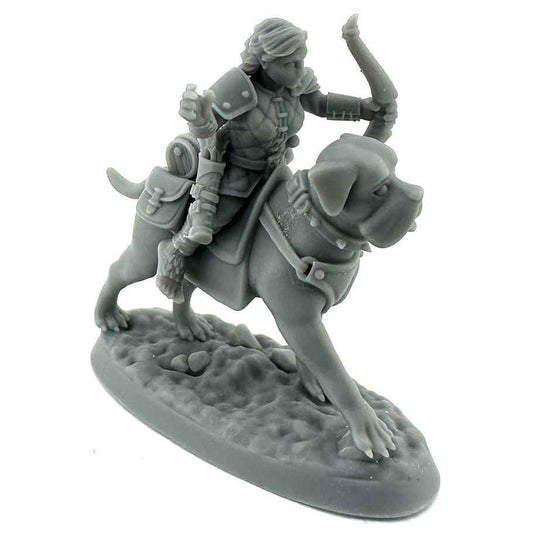 Dungeon Dweller: Halfling on Dog (Female)